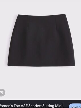 Abercrombie & Fitch Black Tailored Mini Skirt